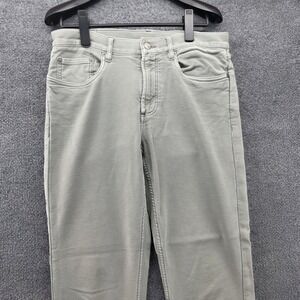 Faherty Brand Mens 5-Pocket Pants Sage Green Slim Straight MBC0020-FOL Size 31